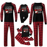Božićne pidžame za obitelj - Xmas Funny Classic Christmas Christmas Thember PJS postavlja odjeću za spavanje s dugim rukavima