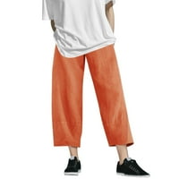 Široke pantalone za žene za žene Ženske hlače Patveni ženski ženski usjeni labavi boja čisti i hlače