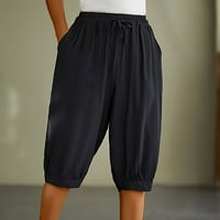 Caveitl ženske ležerne hlače, hlače za žene casual ljeto vuče elastični posteljina u obliku struka Pokretači