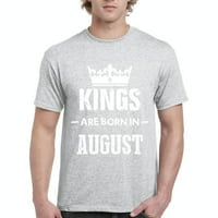 - Muška majica kratki rukav - rođendanski poklon kraljevi rođeni su u kolovozu