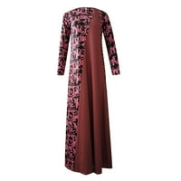 Hanas haljine žene dubai arapska cvjetna print duga haljina muslimanska haljina islamska duga haljina