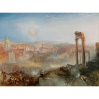 Turner, Joseph Mallord William Crni moderni uokvireni muzej umjetnički print pod nazivom - Moderni Rim