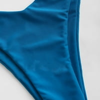 Clearsance Tankini kupaći odijela za žene kupaći kostim One Himeway Ženska modna Split Solid Boja One rame na plaži Plavi XL