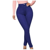 Pgeraug traperice za žene Skinke Jeans Plus veličine Olovke za olovke za žene Blue 4XL