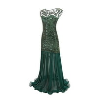 Wendunide haljine za žene, ženska vintage 1920-ih sekfikovane perlene tassele zabava za noćnu haljinu haljine zelene boje
