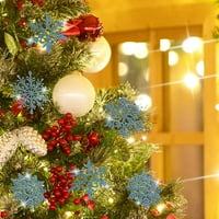 Wonderland Glitter Božićne pahulje ukrasi - stil plavi zlatni srebrni Xmas Drvo viseći ukrasi za zimsku