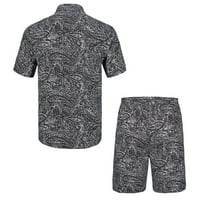 Muške košulje i kratke hlače postavljaju casual gumb niz majicu kratkih rukava Havajska odijela