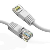 Cat Ethernet zakrpa Bijeli 1,5ft, 550MHz UTP AWG Baler oblikovani za patch bez na pola mjeseca za patch kabel s priključkom - Brzi internetski kabel LAN žica za računarske mreže
