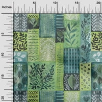 Onuone svilene tabby zelene tkanine biljke akvarel mi listovi diy odjeća prekrivajući tkaninu tkaninu