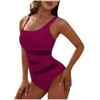 FOPP prodavač Ženska modna spajanje mrežice špagete trake za kupaći kostim bikinija sa nagnutim purple