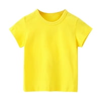 Miluxas Clearence Toddler Baby Boys Djevojka Pamučna majica Udobne čvrste boje kratkih rukava TOP YUTE