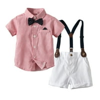 Zuwimk Toddler Boy odjeća, dječaka dječaka Dječja ljetna odjeća polo haljina haljina + kratke hlače