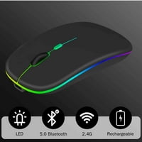 2.4GHz i Bluetooth miš, punjivi bežični LED miš za Samsung Galaxy Tab Active Pro kompatibilan je sa