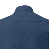 Košulje za muškarce vrhove kože za vez za vez za vez od pamučne platnene čvrstoće s kratkim bluzim rukavima