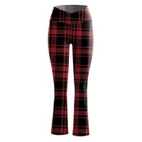 Joga hlače Žene modne žene napisane tiskane joge hlače Sportske gamaše visokih struka Hlače crvene XS