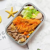 Nehrđajući čelik Bento ručak bo metalni kontejneri drveni poklopac sa pribor za jelo Postavite ručak