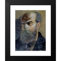 Frédéric Auguste Cazals Crni moderni uokvireni muzej umjetnički print pod nazivom - Portret Paul Verlaine,