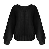Ženski džemperi Drhysey Jeseni zimske košulje dugih rukava Flowy Mekani labavi pleteni džepovi