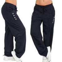Žarska klirensa ženska jesen zima široka noga joga sportske labave ležerne pantalone hlače, veličine