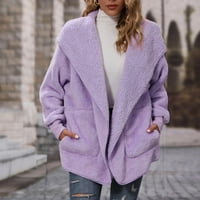 Ženska jakna nejasna kapuljača kaputi sa kaputima KARDIGAN DREME SA POKETS A S