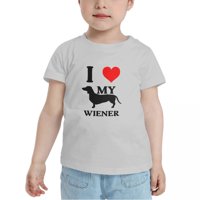 Volim moj wiener jahks pasa slatka majica malih majica za dječake dječaka