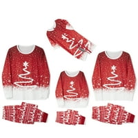 XKWYSHOP božićne pidžame za porodičnu podudaranje star staklene vrhove vrhova hlača odijelo za spavanje