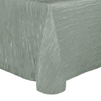 Ultimate Textile Crinkle Taffeta - Delano ovalni stolnjak - za kućne trpezarije, platina tamno siva
