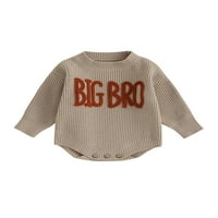 Toddler Baby Boy pleteni džemper veliki lil bro džemper džemper Onesie brat koji odgovara odjeći za