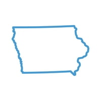 Iowa Outline naljepnica naljepnica Die Rez - samoljepljivi vinil - Vremenska zaštitna - izrađena u SAD - Mnogo boja i veličina - IA