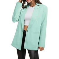 Entyinea Classic Blazer jakne za žene s dugim rukavima Slim Fit odijelo Otvoreno prednji blazer CARDIGAN
