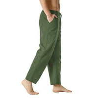 Voncos muns ljetne hlače bljeskalice - pamučne pantalone s rasteznim vučnicama dnevno casual pantsstraight