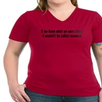 Cafepress - zovu IT istraživačku majicu - ženska tamna majica V-izrez