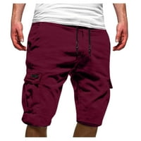 Honeeladyy muške kratke hlače Čvrsta boja čipke up ležerne labave ugradbene sportske kratke hlače