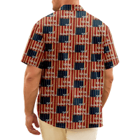 4. jula muška havajska majica SAD Nacionalna zastava Grafički kratki košulja košulja 3D 3D Print vanjskih
