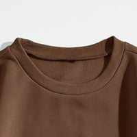 Žensko modno slovo Ispis o vratu dugih rukava s kapuljačom s kapuljačom na vrhu pulover duksev za žene