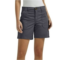 Ljetne dame kratke hlače Čvrsti džep u boji Twill Casual Hotsa kratke majice za žene