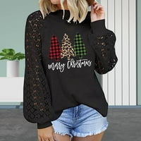 HFYIHGF Ženski trendy bluze Ležerne prilike Ležerne prilike od ispisanih pletena vrhova pulover šuplje