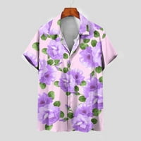 Zunfeo Funny T majice za muškarce - božićna plaža vrhovi na dugme za tiskane kratkih rukava modne udobne