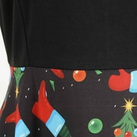 Ženska ružna božićna 3D ispisana haljina kuhana haljina kuhanje kušane konac Line Flare Vintage haljina