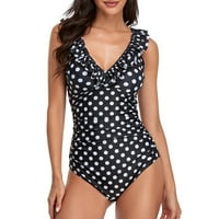 Snoarin Summer Plus Veličina Žene kupaće kostimi jednodijelni prinat Bikini push-up jastuk kupaći kostim kupaći kostim jedno rame odjeća za plaćanje Trgoviškom kolima kupa za klirens