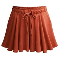 Ženske modne labave kratkog struka hlače sa širokim hlačama Hlače crvene xxl