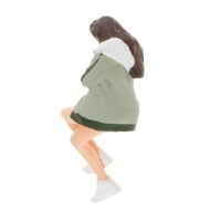 1: Skupi minijaturni model ljudi za raspored Model Početna Bonsai dekor, djevojke Figurice Model za