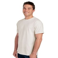 Pamučna majica kratkih rukava slatka krema Heather 6x-Large