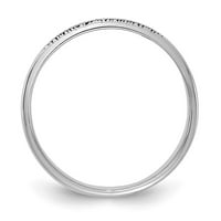 Čvrsta srebrna prstenasti prstenaste prstena veličine 5,5