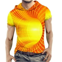 Smiješne dukseve za muškarce Grafičke s kapuljačom s kratkim rukavima 3D print T majice Lagana vježba