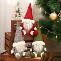Božićni plišani Dwarf Dekoracije lutke Lako nošenje lutke za ukrašavanje za zabavu Početna Dekor za stol Crveno
