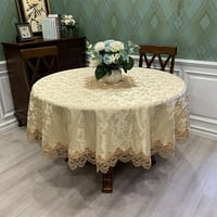 Leuncero Stolcloth Vintage cvjetni placemat Okrugli oblik Izdržljivi stol zastava čipke za šivanje kućnog ukrasa Čvrsti boje čaj zlata