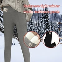 Lukkc lukkc gamaše za žene, runo obložene tajice visokog struka Tummy Control tople zimske joge hlače