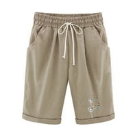 Dahyich ženske kratke hlače Ležerne prilike elastične struke 4. jula udobnost sa džepovima Kratke hlače