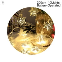 Pnellth božićni gudački svjetlosni ukrasni sef simpatični božićni vodnji snježna pahuljica svjetlo za